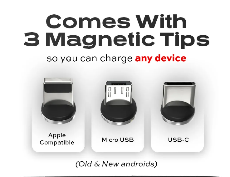 3-in-1-Stecker Mini tragbare magnetische Powerbank