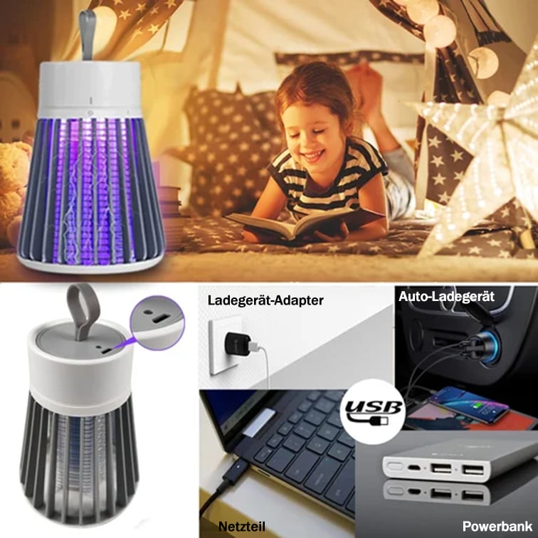 🔥Sommer Aktion 50% RABATT🔥-🦟USB / Wiederaufladbare Moskito & Fliegenfalle Lampe