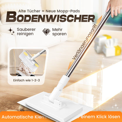 💥 LETZTER TAG! 50% RABATT 💥 Einweg-Staubmopp mit 4 wiederverwendbaren Bezügen 🧹✨