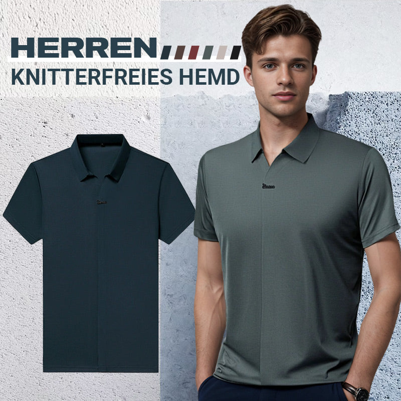 🎁Men's Casual Revers Atmungsaktiv Knitterfrei T-shirt
