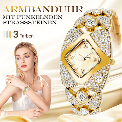⏳Zeitlich begrenztes Sonderangebot💎Retro-Quarzuhr für Damen mit funkelnden Strasssteinen✨