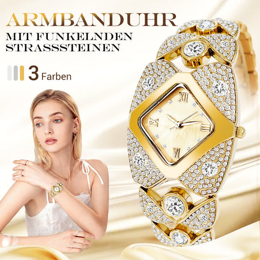⏳Zeitlich begrenztes Sonderangebot💎Retro-Quarzuhr für Damen mit funkelnden Strasssteinen✨