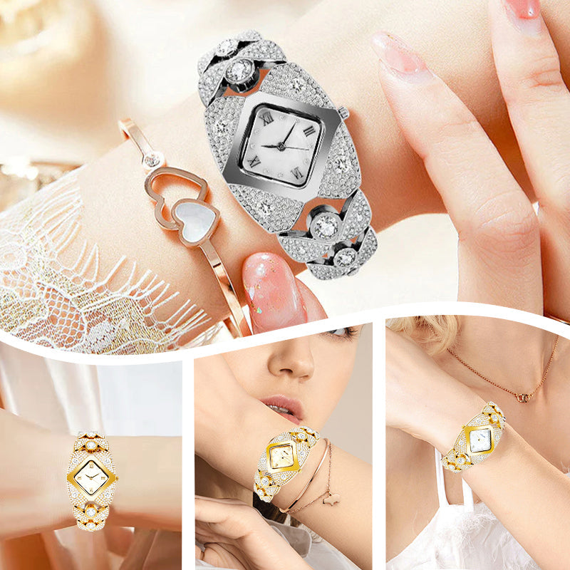 ⏳Zeitlich begrenztes Sonderangebot💎Retro-Quarzuhr für Damen mit funkelnden Strasssteinen✨
