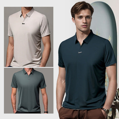 🎁Men's Casual Revers Atmungsaktiv Knitterfrei T-shirt