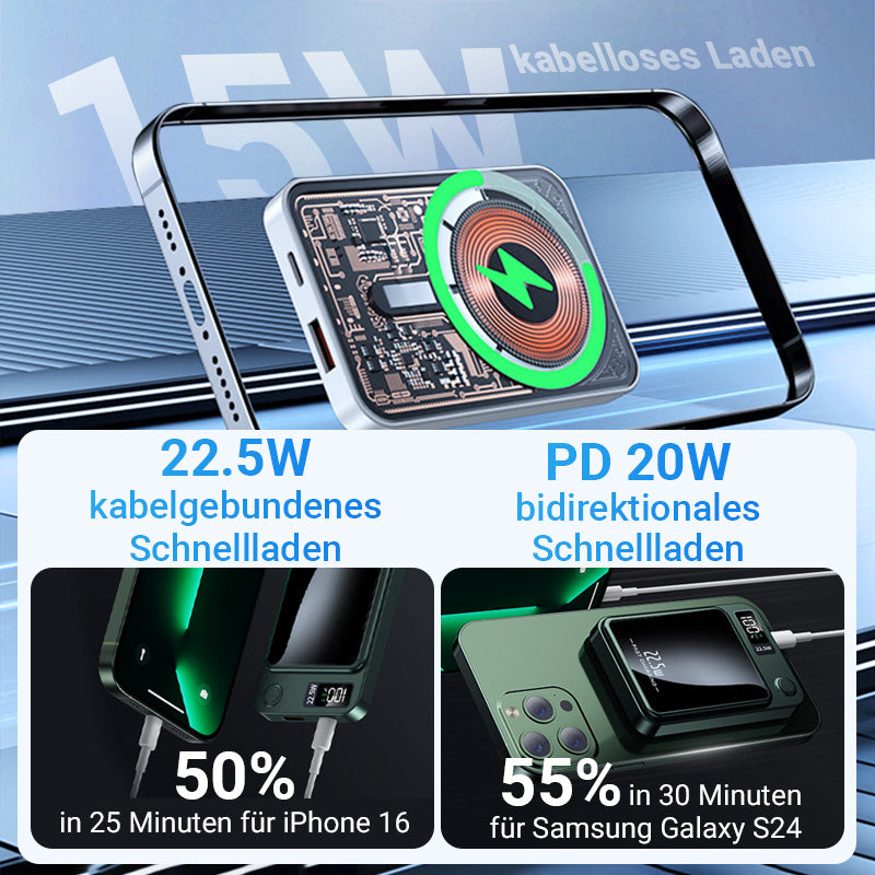 ⚡️ 50% RABATT BLACK FRIDAY! ✨ 10000mAh Powerbank - 22.5W Super-Schnellladen & Ultradünnes Tragbares Design für Smartphones & Tablets 📱🔋