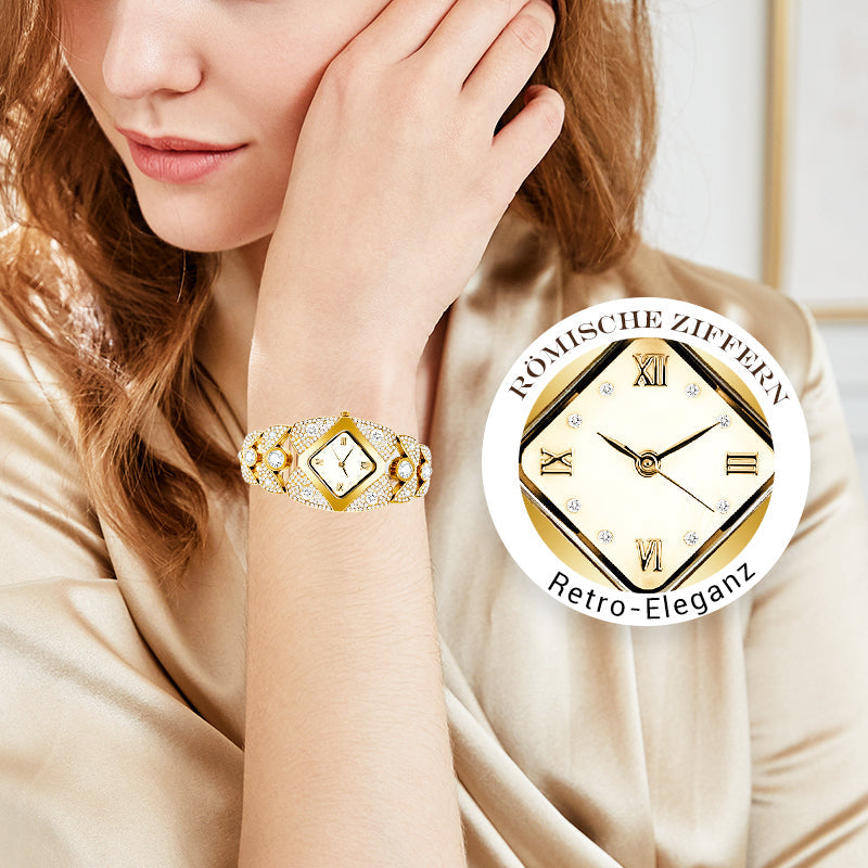⏳Zeitlich begrenztes Sonderangebot💎Retro-Quarzuhr für Damen mit funkelnden Strasssteinen✨