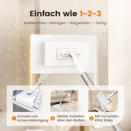 💥 LETZTER TAG! 50% RABATT 💥 Einweg-Staubmopp mit 4 wiederverwendbaren Bezügen 🧹✨
