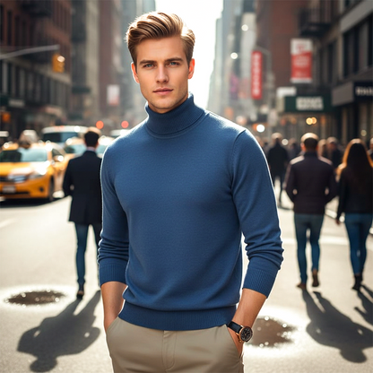 🧶 50% RABATT HEISSER VERKÄUF! ✨ Premium Kaschmirpulli Herren Einfarbig - Weiches Wohlfühlgarn mit Moderner Passform für Business & Freizeit 👔🎯