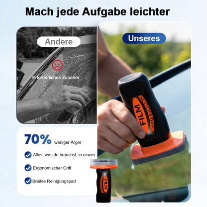🚗Glas-Ölfilmentferner fürs Auto, Ölfilmentferner für Autowindschutzscheiben und -fenster, entfernt Ölfilme und Fingerabdrücke, verbessert die Klarheit der Windschutzscheibe für sicheres Fahren