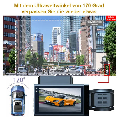 🚗🎥HD-Wifi-Auto-Recorder mit drei Aufzeichnungen