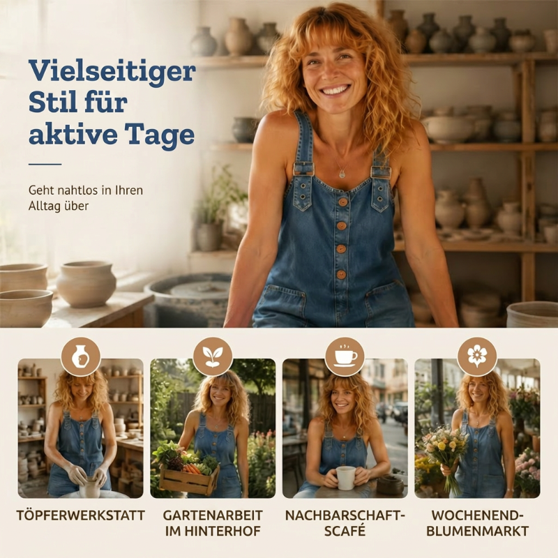 ✨Lässiger Jeans-Strampler für Damen