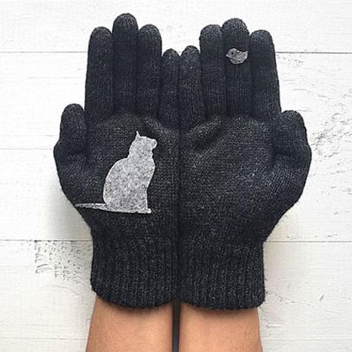 Cat Fan Baumwollhandschuhe
