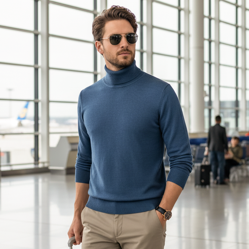 🧶 50% RABATT HEISSER VERKÄUF! ✨ Premium Kaschmirpulli Herren Einfarbig - Weiches Wohlfühlgarn mit Moderner Passform für Business & Freizeit 👔🎯