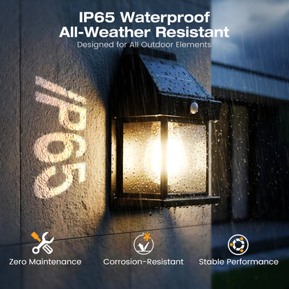 🎁 50 % RABATT! 💡 SOLAR-WANDLEUCHTE – Bewegungssensor & wetterfest 🌟🛒