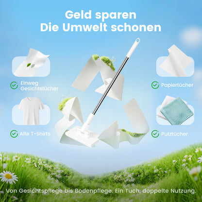 💥 LETZTER TAG! 50% RABATT 💥 Einweg-Staubmopp mit 4 wiederverwendbaren Bezügen 🧹✨