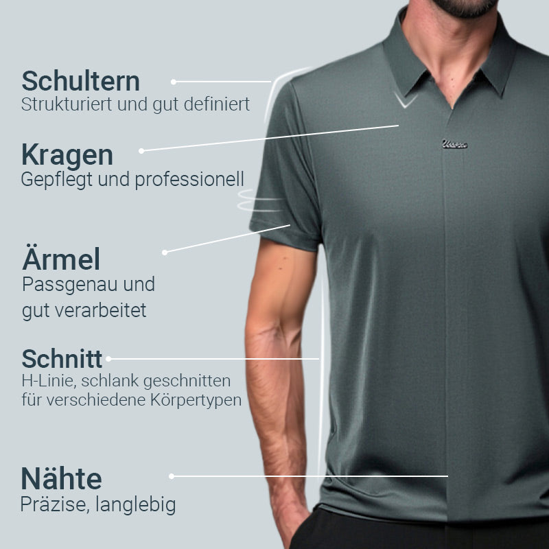 🎁Men's Casual Revers Atmungsaktiv Knitterfrei T-shirt