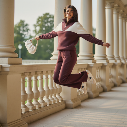 Timeless Cozy Damen-Jogginganzug aus 100 % Baumwolle