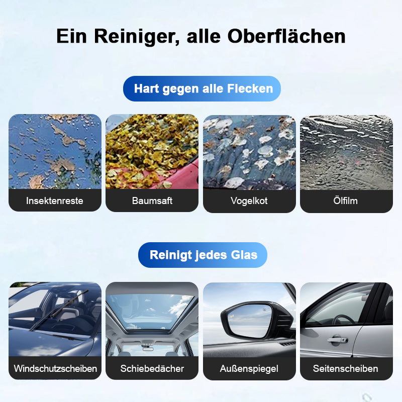 🚗Glas-Ölfilmentferner fürs Auto, Ölfilmentferner für Autowindschutzscheiben und -fenster, entfernt Ölfilme und Fingerabdrücke, verbessert die Klarheit der Windschutzscheibe für sicheres Fahren