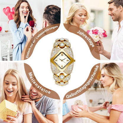 ⏳Zeitlich begrenztes Sonderangebot💎Retro-Quarzuhr für Damen mit funkelnden Strasssteinen✨