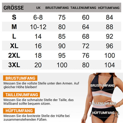 👙Hoch taillierte Bikini-Sets mit Bauchkontrolle und Farbblockdesign
