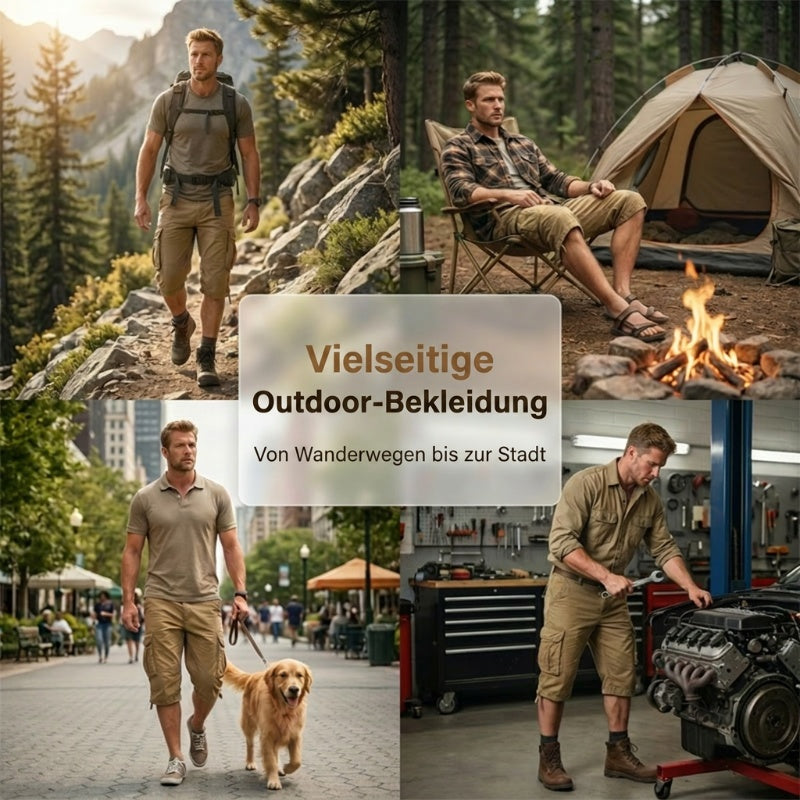 Cargo-Shorts für Herren –  Mehrfachtaschen & Baumwollmix ✨