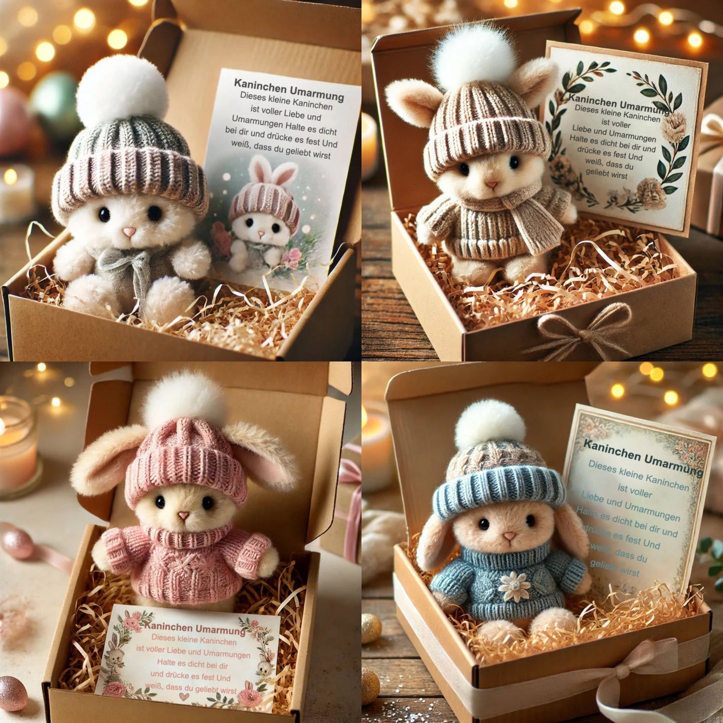 💖Osterliche Großaktion🔥Handmade Mini Bunny Hug Cute Ostern Geschenk🐇🎁