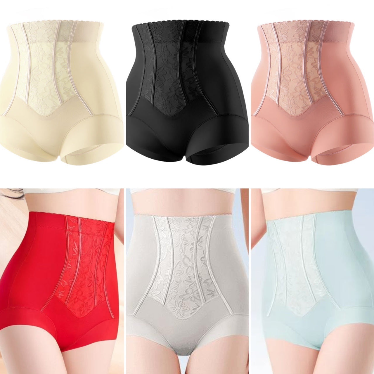 Eins kaufen, eins geschenkt💥Damenunterwäsche mit hoher Taille und Bauchweg-Effekt