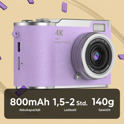 4K HD-Digitalkamera mit klappbarem Bildschirm