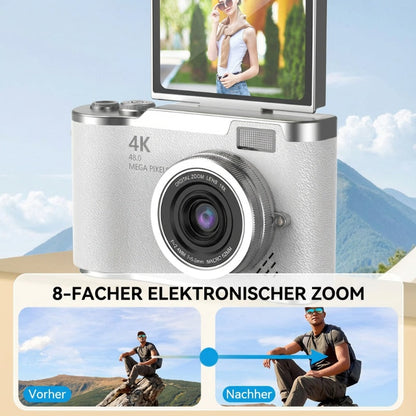4K HD-Digitalkamera mit klappbarem Bildschirm