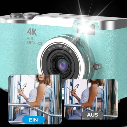 4K HD-Digitalkamera mit klappbarem Bildschirm