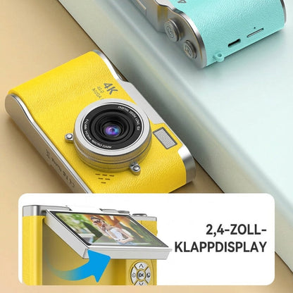 4K HD-Digitalkamera mit klappbarem Bildschirm