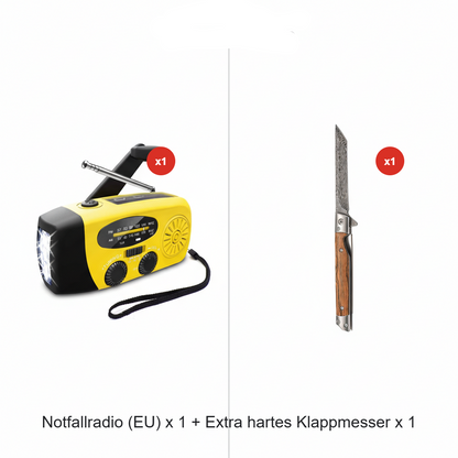 📻 50% RABATT! ⚡ Solar-Kurbel Notfallradio – Mit Powerbank, Wetteralarm, USB & 7 Tage Akku für Outdoor & Krise 🌧️
