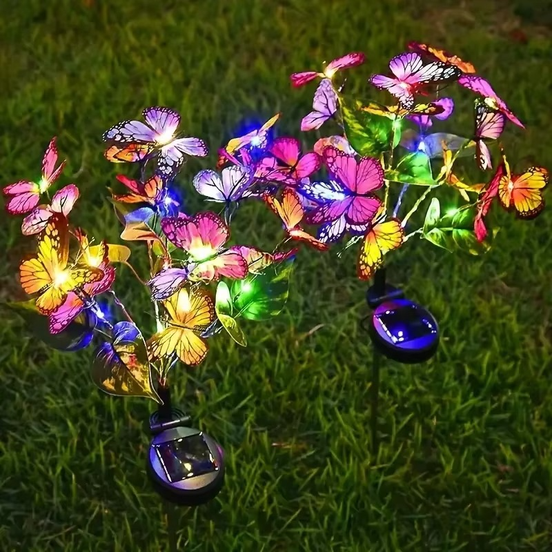 🦋 50% RABATT! ☀️ Solarbetriebene Schmetterlingslampe – Wasserfest, Automatisch Ein/Aus & Magische Gartenbeleuchtung 🌙