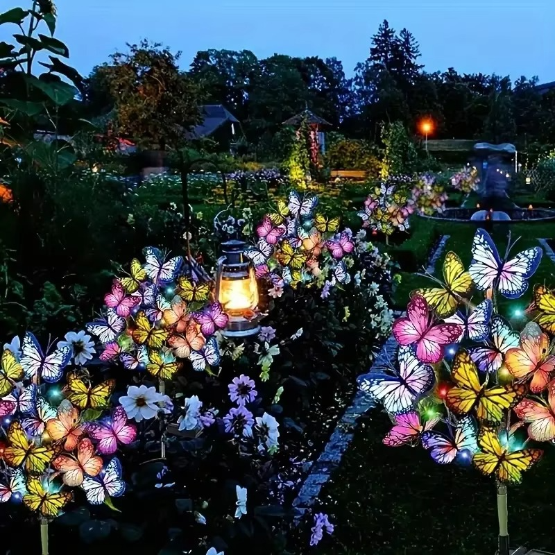 🦋 50% RABATT! ☀️ Solarbetriebene Schmetterlingslampe – Wasserfest, Automatisch Ein/Aus & Magische Gartenbeleuchtung 🌙