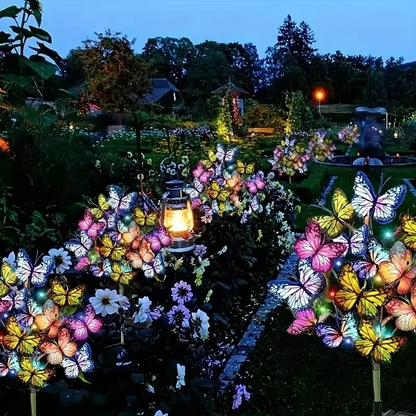 🦋 50% RABATT! ☀️ Solarbetriebene Schmetterlingslampe – Wasserfest, Automatisch Ein/Aus & Magische Gartenbeleuchtung 🌙