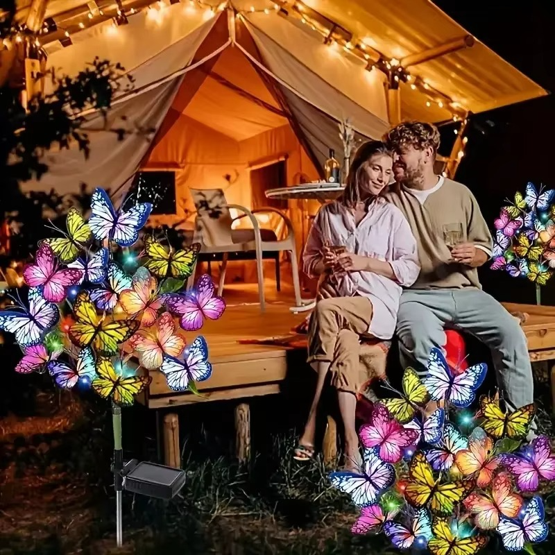 🦋 50% RABATT! ☀️ Solarbetriebene Schmetterlingslampe – Wasserfest, Automatisch Ein/Aus & Magische Gartenbeleuchtung 🌙