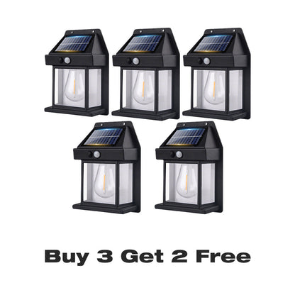 🎁 50 % RABATT! 💡 SOLAR-WANDLEUCHTE – Bewegungssensor & wetterfest 🌟🛒