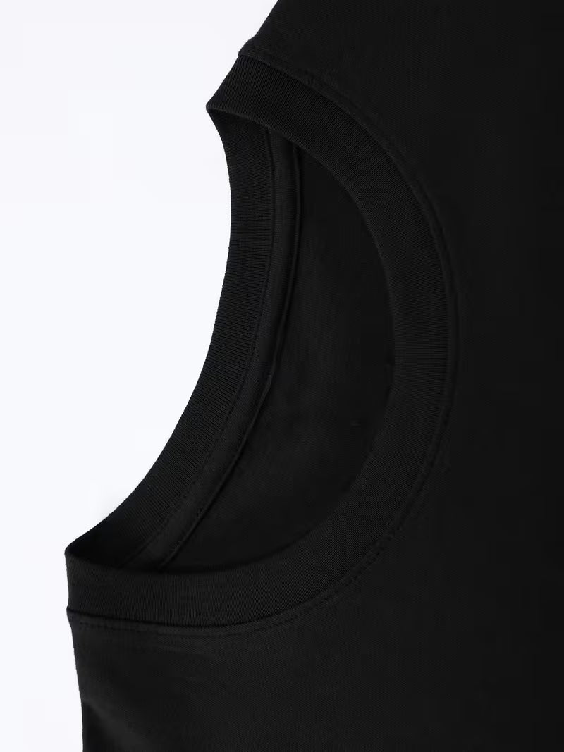ILEERA Abstract Face T-Shirt in Schwarz – Rundhalsausschnitt