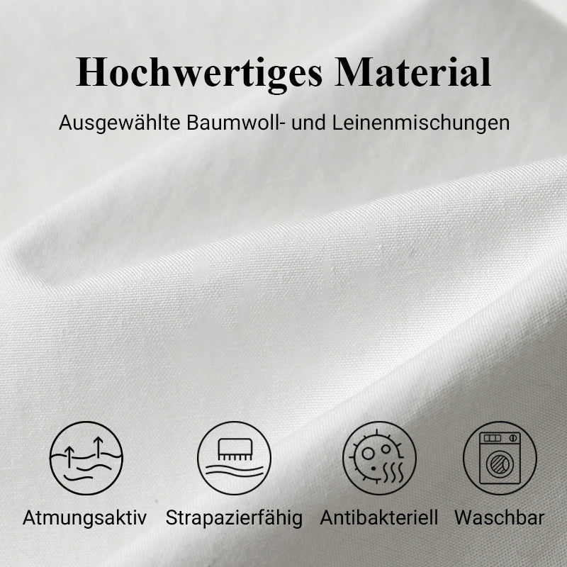 Bedrucktes ILEERA Damenkleid aus Baumwoll-Leinen – Ansicht 14