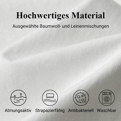 Bedrucktes ILEERA Damenkleid aus Baumwoll-Leinen – Ansicht 14