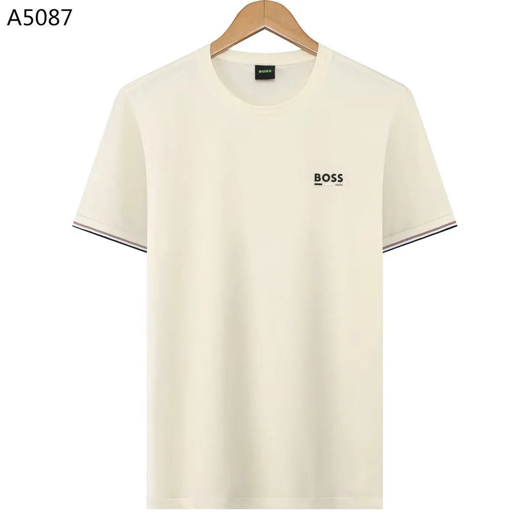 Herren Regular Fit T-Shirt A5087 in Creme – Vorderansicht