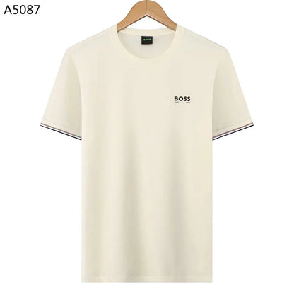 Herren Regular Fit T-Shirt A5087 in Creme – Vorderansicht