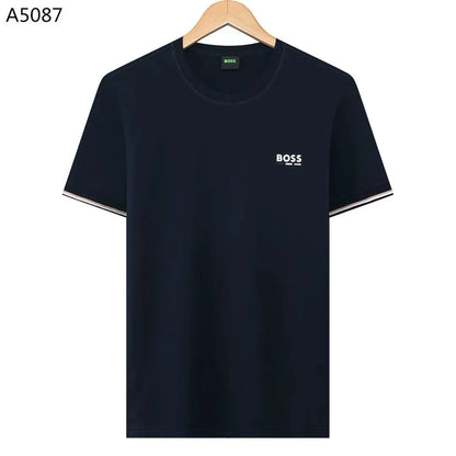 Herren Regular Fit T-Shirt A5087 in Dunkelblau – Vorderansicht