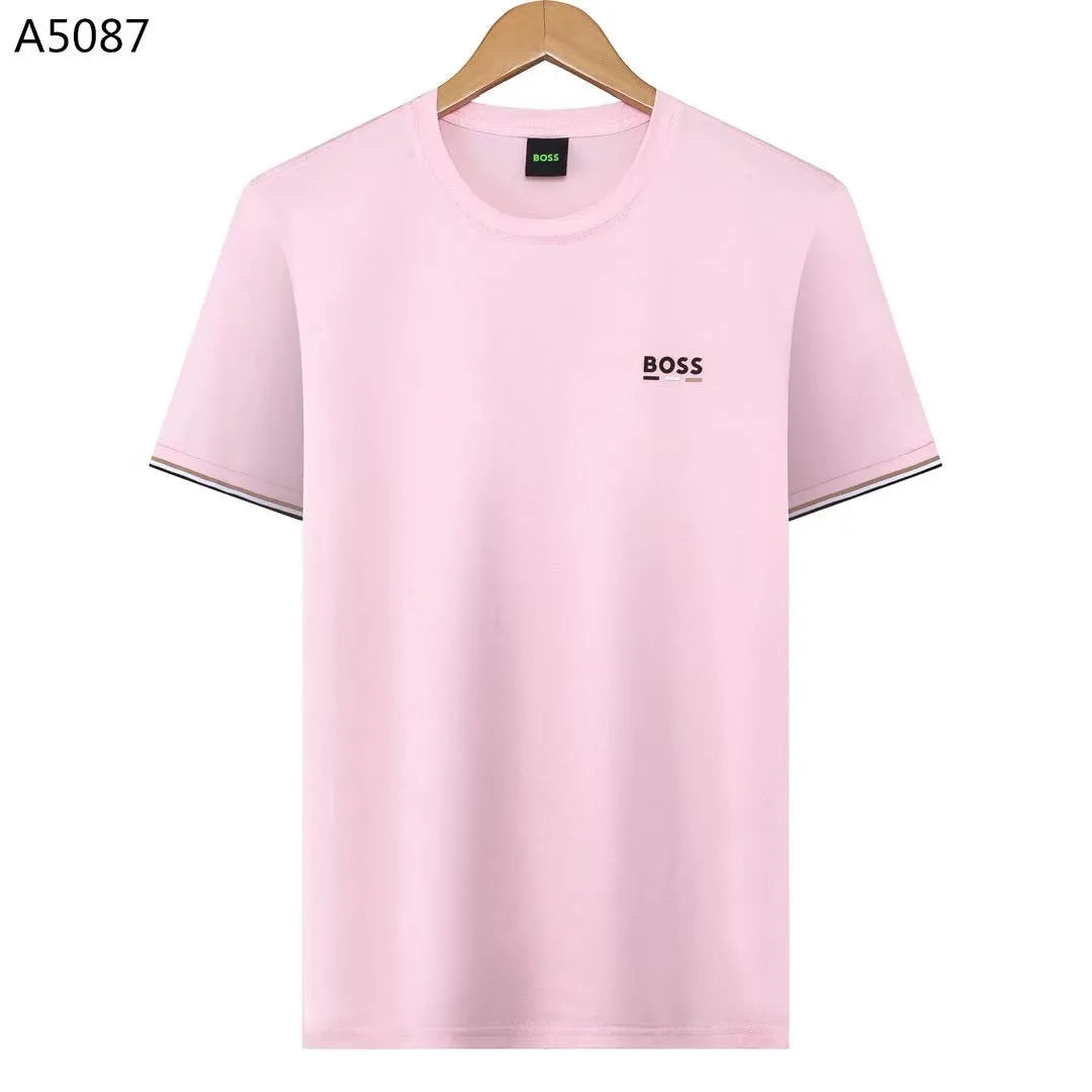 Herren Regular Fit T-Shirt A5087 in Rosa – Vorderansicht