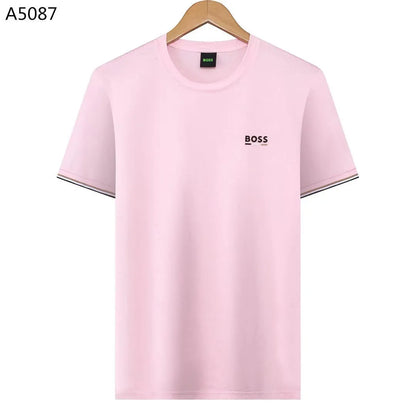 Herren Regular Fit T-Shirt A5087 in Rosa – Vorderansicht