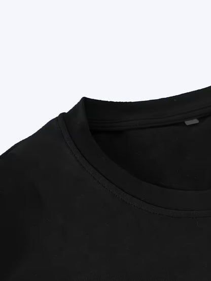 ILEERA Oversized Raven Symbol T-Shirt – Rundhalsausschnitt