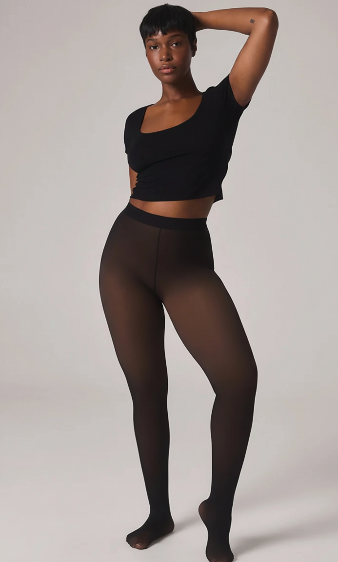 Thermo-Leggings mit weichem Fleecefutter – Detailansicht