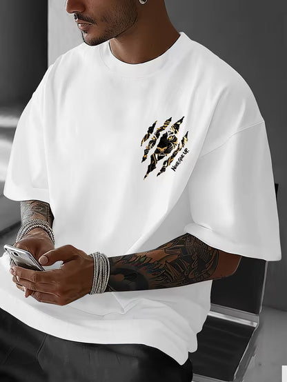ILEERA Oversize Tiger Art T-Shirt in Schwarz – Produktansicht 2