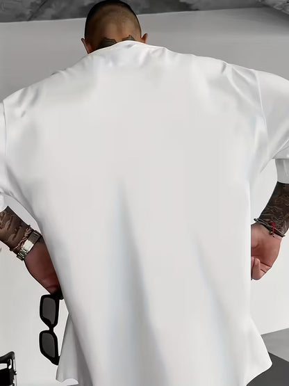 ILEERA Urban Sketch Oversize-T-Shirt in Weiß – Rückseite