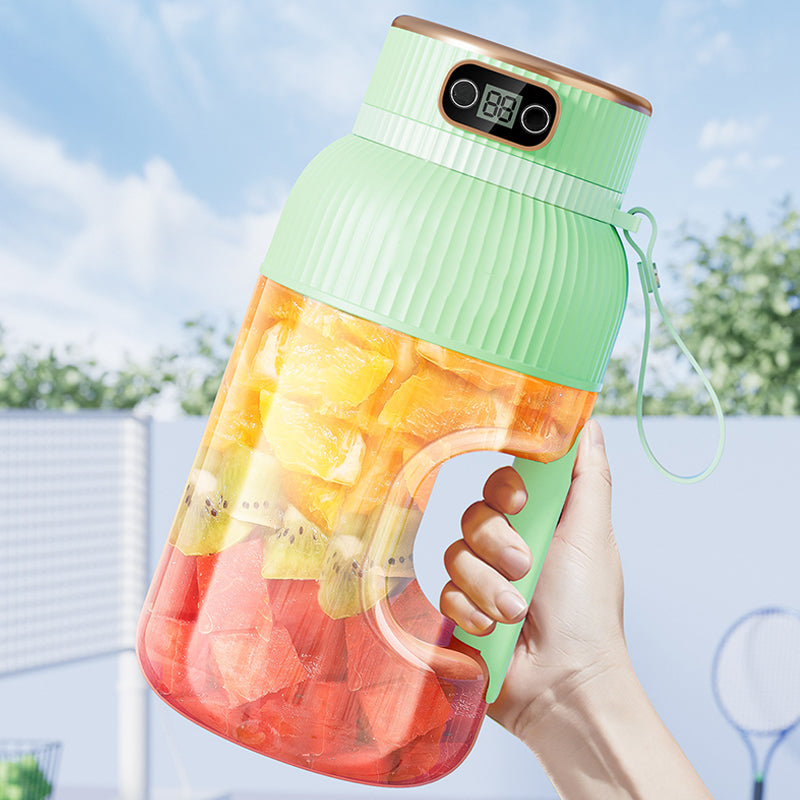 💥Sommer Heißer Verkauf ❄️Multifunctional Tragbare Saftpresse Tasse mit Digitalanzeige